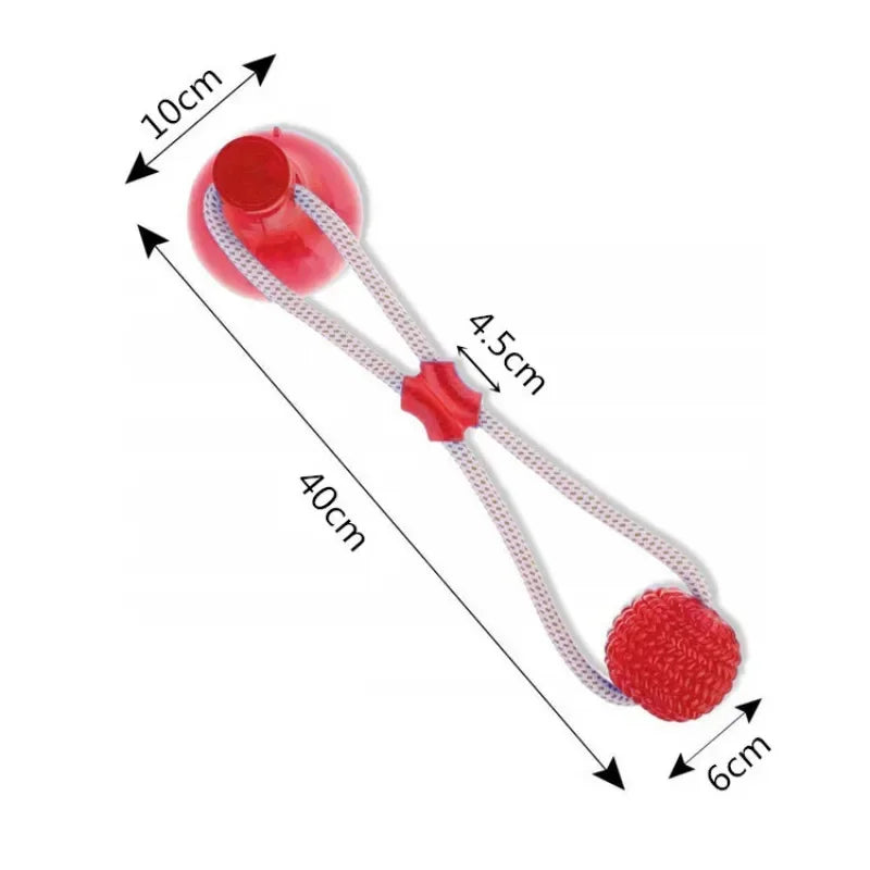 Rubber Dog Push Toy Small Dog Chew & Teeth Cleaning Toy