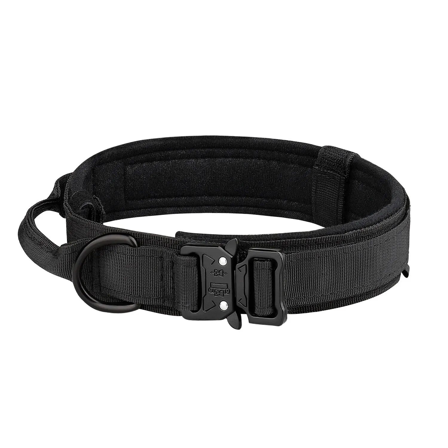 Tactical Nylon Dog Collar Metal Buckle for Medium & Large Dogs