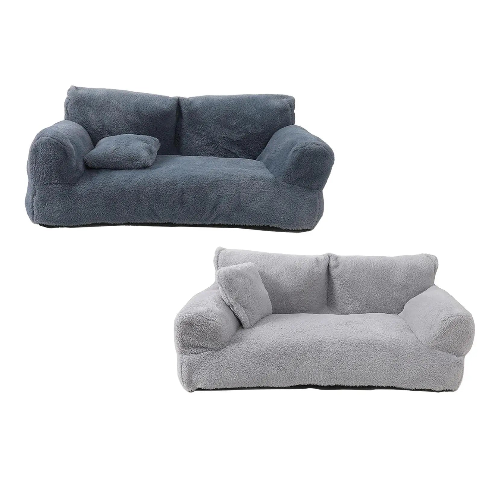 Pet Sofa Bed with Removable Cover Pet Supplies Versatile Plush Soft Wear