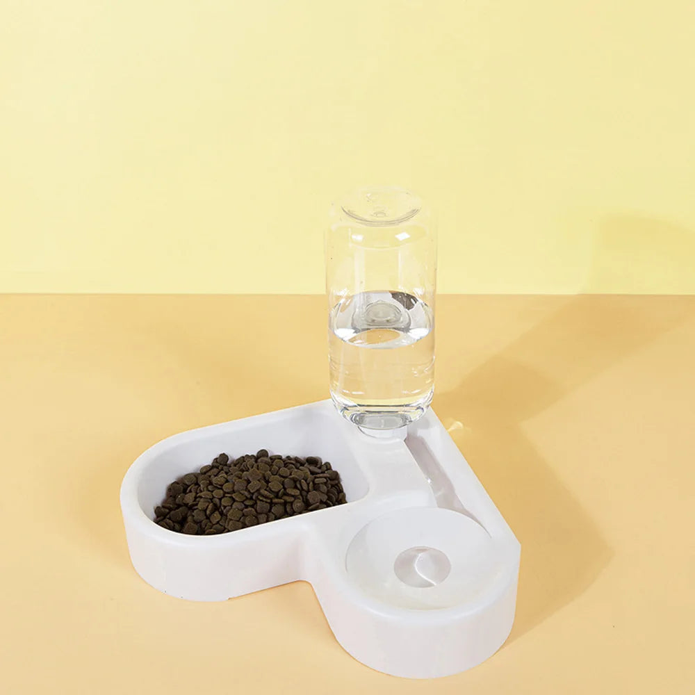 Heart-Shaped Pet Bowl Set Automatic Water & Food Feeder