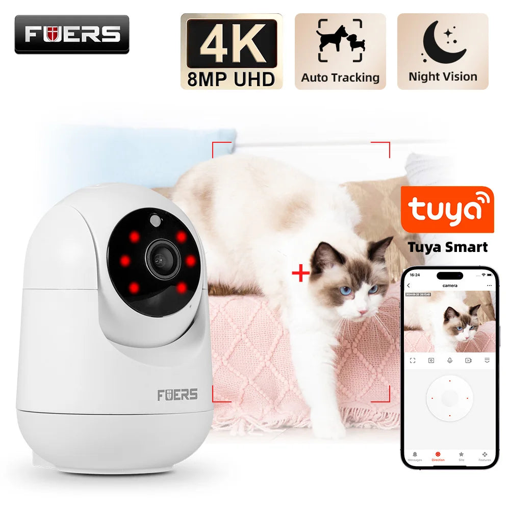 Tuya Smart 4K Pet Camera WiFi IP Camera with Night Vision