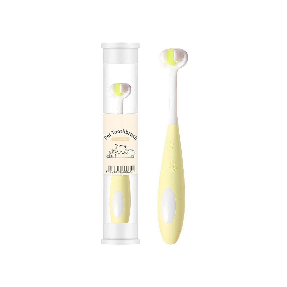 360° Pet Toothbrush 3-Sided Dog & Cat Teeth Cleaning Brush