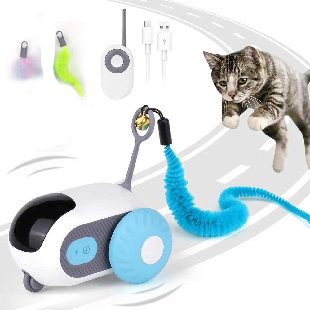 Smart Cat Toy Car  2-Mode Remote Controlled Interactive Pet Toy