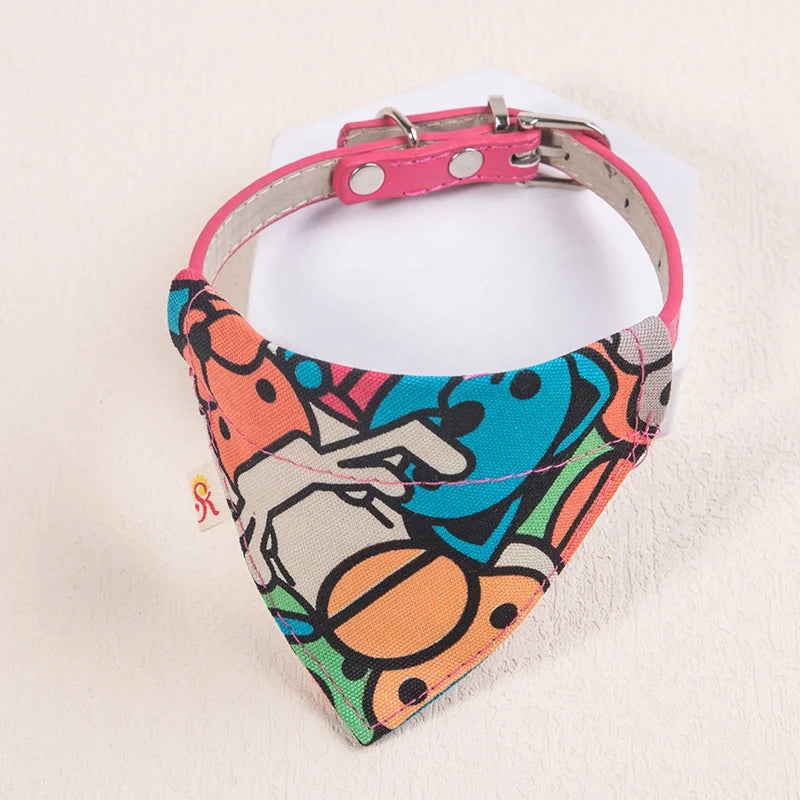 PU Leather Pet Scarf Adjustable Cat & Small Dog Neckerchief
