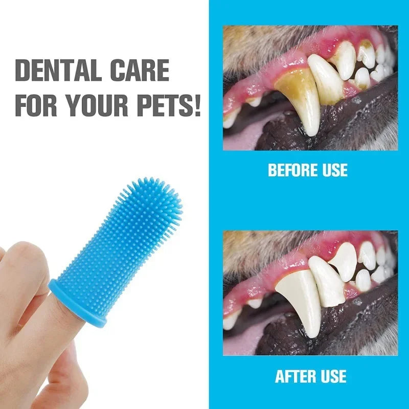 360° Pet Toothbrush 3-Sided Dog & Cat Teeth Cleaning Brush