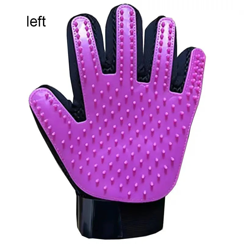 Pet Hair Glove Dog & Cat Grooming Deshedding Massage Brush