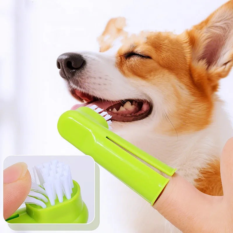 Dog Toothbrush Set 3PCS Pet Oral Care Finger Toothbrushes