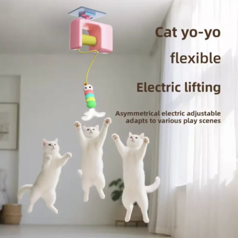 Electric Hanging Cat Toy Interactive Smart Cat Rope Play
